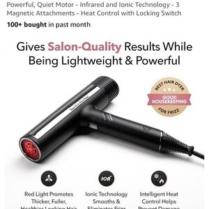 Skin Research Institute smart hair dryer with red light